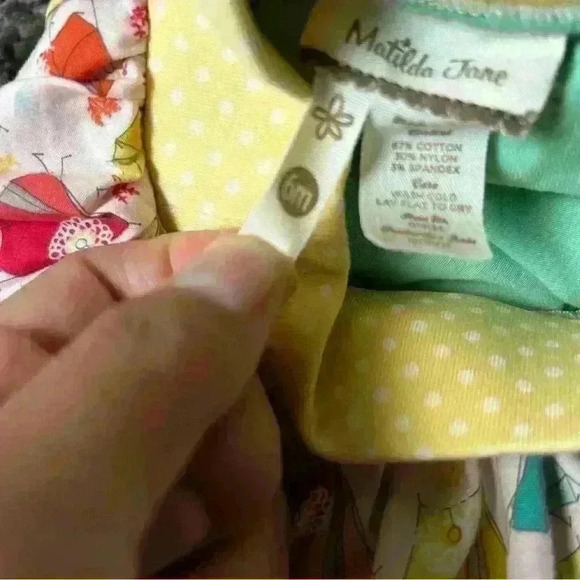 Matilda Jane Yellow/Aqua/Red Camping Tent Skirted Diaper Cover 6 Months - Picture 5 of 6